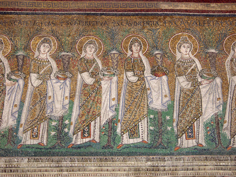 Ravenna Sant'Apollinare Nuovo Zug der Mrtyrerinnen